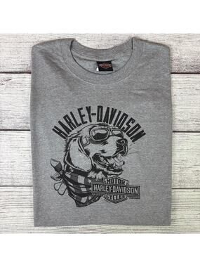 Harley Davidson Motorcycles Labrador Dog Graphic T-shirt